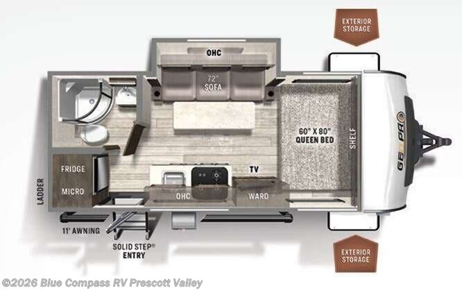 2022 Forest River Rockwood Geo Pro G19FBS - Used Travel Trailer For Sale by Blue Compass RV Prescott Valley in Prescott Valley, Arizona features Slideout