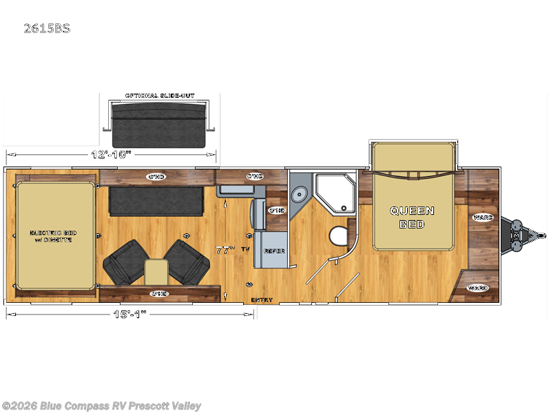 2022 Eclipse Attitude Pro-Lite 2615BS - Used Toy Hauler For Sale by Blue Compass RV Prescott Valley in Prescott Valley, Arizona features Slideout