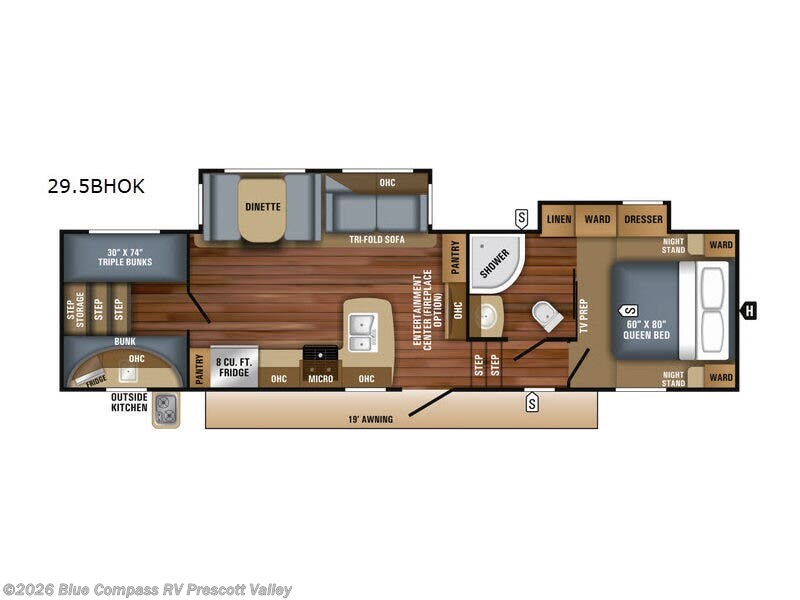 2018 Jayco Eagle HT 29.5BHOK - Used Fifth Wheel For Sale by Blue Compass RV Prescott Valley in Prescott Valley, Arizona features Slideout