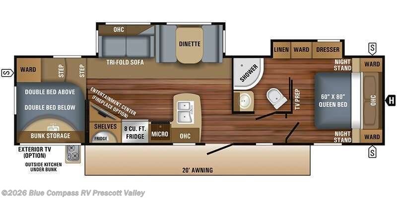 2018 Jayco Eagle HT 295DBOK - Used Travel Trailer For Sale by Blue Compass RV Prescott Valley in Prescott Valley, Arizona features Slideout