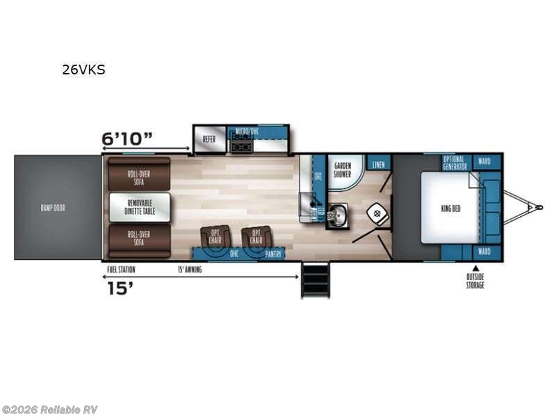 2022 Forest River Vengeance Rogue 26VKS - Used Toy Hauler For Sale by Reliable RV in Springfield, Missouri features Slideout
