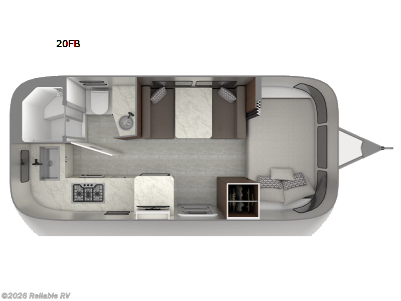 2026 Airstream Caravel 20FB - New Travel Trailer For Sale by Reliable RV in Springfield, Missouri