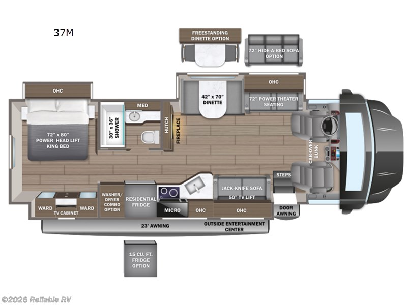 2025 Entegra Coach Accolade 37M - Used Super C For Sale by Reliable RV in Springfield, Missouri features Slideout