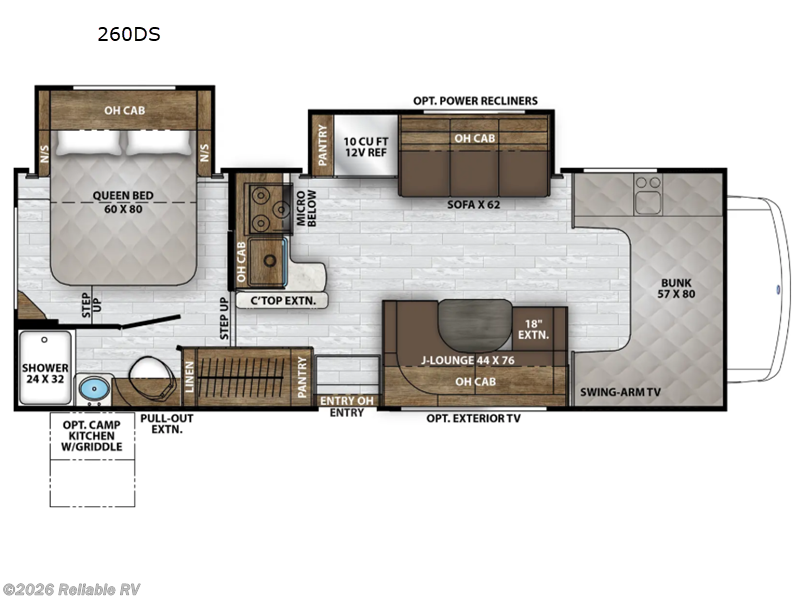 2026 Coachmen Leprechaun 260DS Ford 450 - New Class C For Sale by Reliable RV in Springfield, Missouri features Slideout