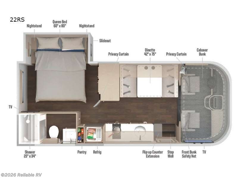 2027 Winnebago Sunflyer 22RS - New Class C For Sale by Reliable RV in Springfield, Missouri features Slideout