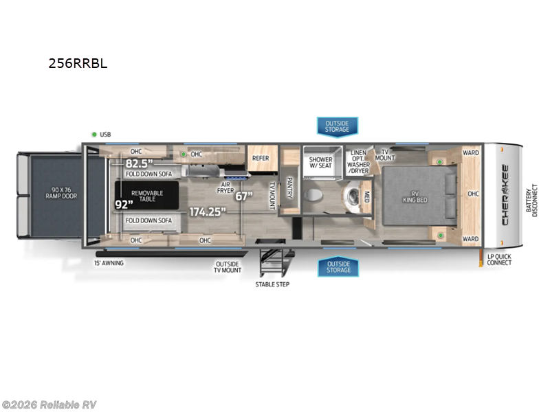 2025 Forest River Cherokee Black Label 256RRBL - Used Toy Hauler For Sale by Reliable RV in Springfield, Missouri