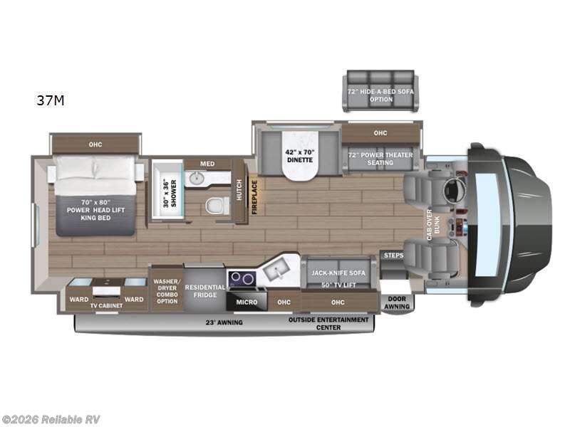 2026 Entegra Coach Accolade 37M - Used Super C For Sale by Reliable RV in Springfield, Missouri features Slideout