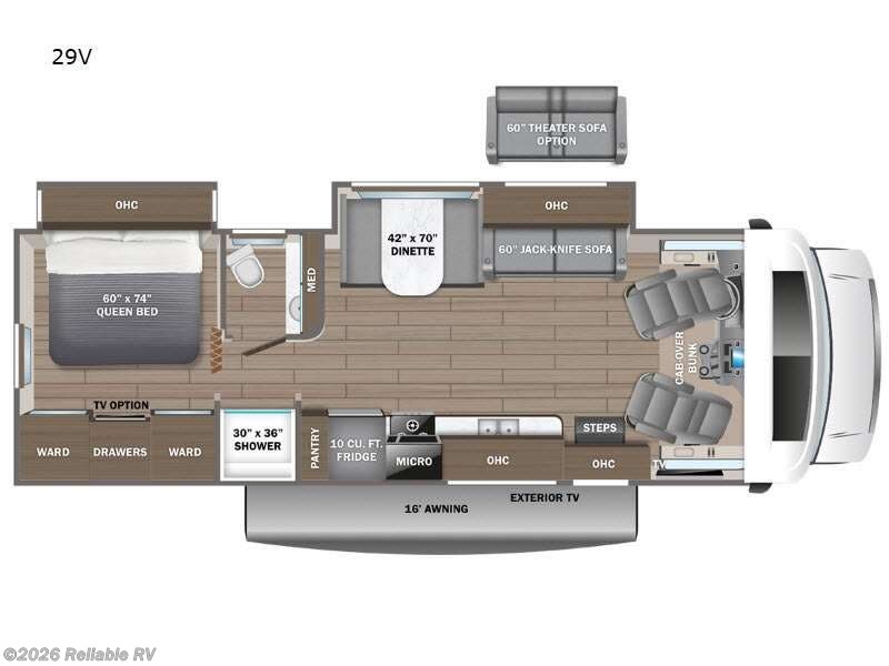 2027 Entegra Coach Odyssey 29V - New Class C For Sale by Reliable RV in Springfield, Missouri features Slideout