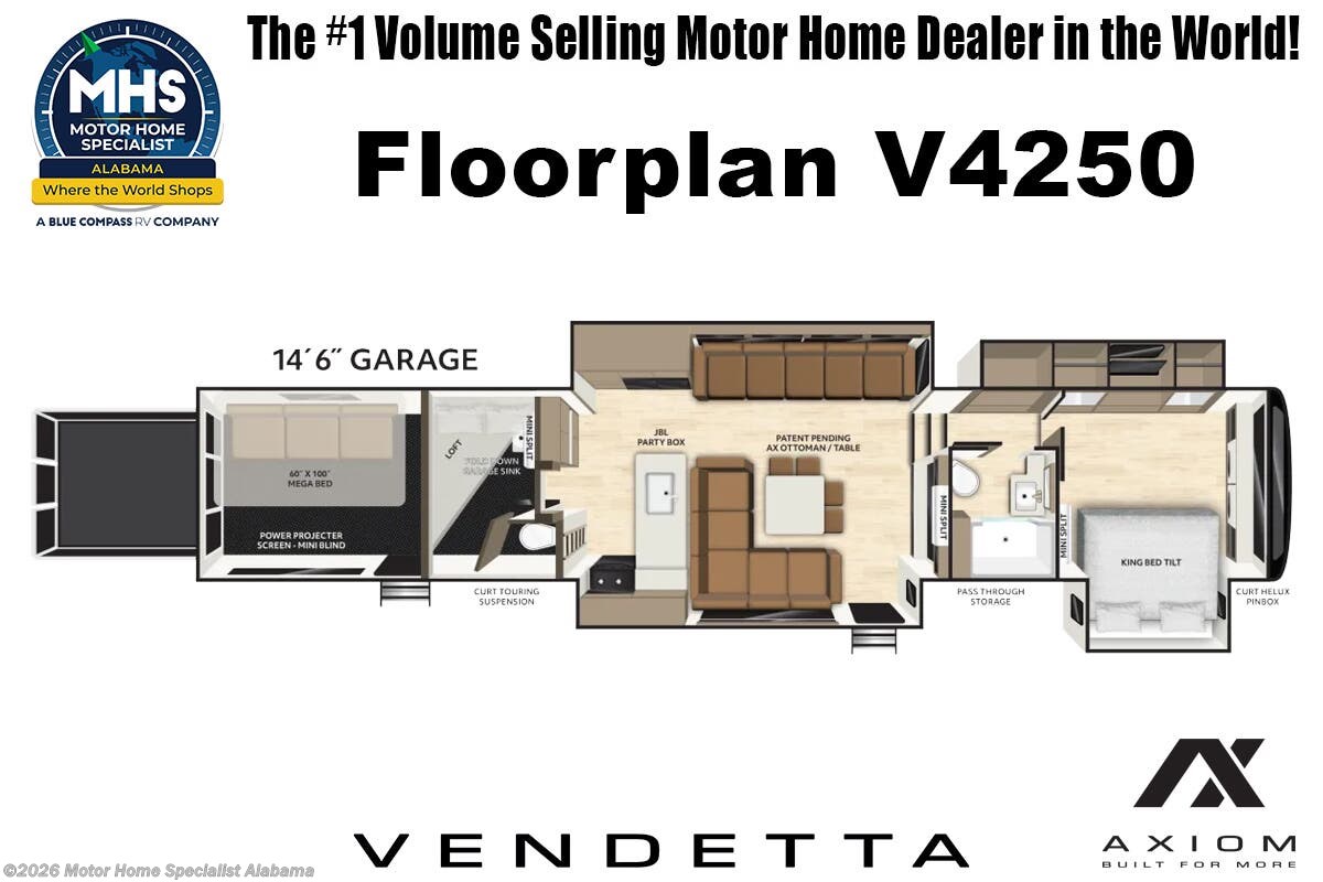 Floorplan of 2026 Axiom Vendetta V4250