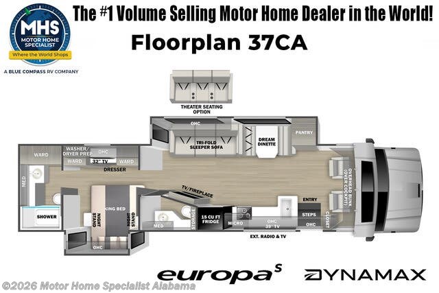 Floorplan of 2026 Dynamax Corp Europa S 37CA