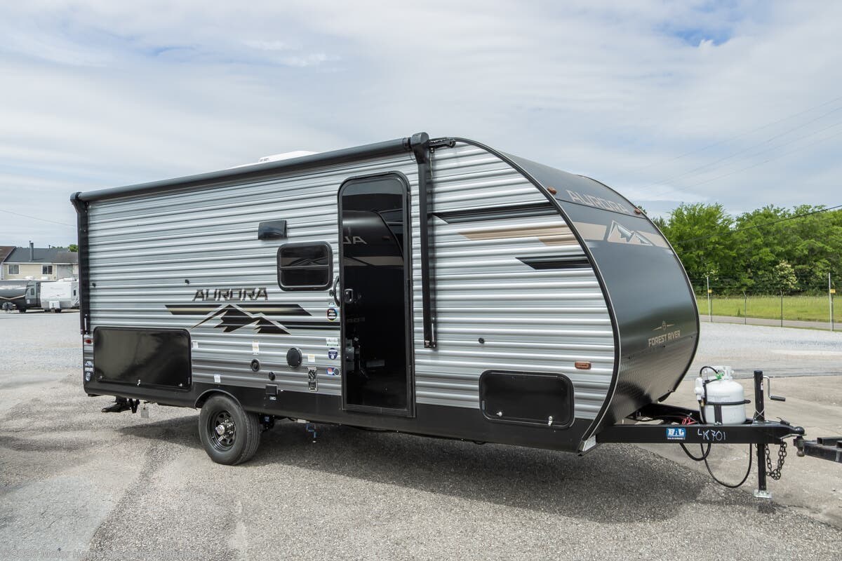 2026 Forest River Aurora Light 18BHSX Travel Trailer W/ Outside Kitchen, Solar Prep, GE Package &amp; More