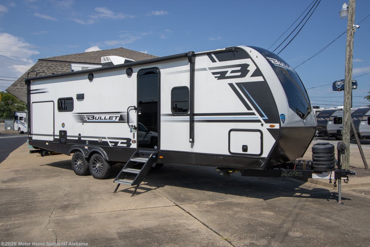 2025 Keystone Bullet Crossfire 260RBS Travel Trailer W/ Aluminum Wheels, Pass-Through Storage, Fireplace, Oven &amp; More