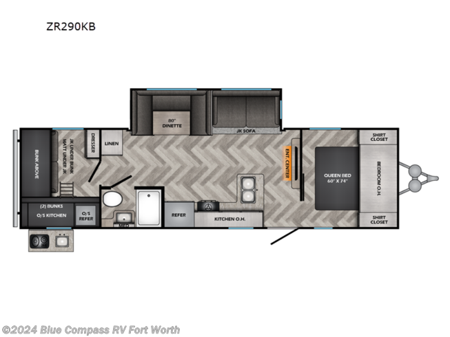 2024 CrossRoads Zinger ZR290KB - New Travel Trailer For Sale by Blue Compass RV Fort Worth in Ft. Worth, Texas