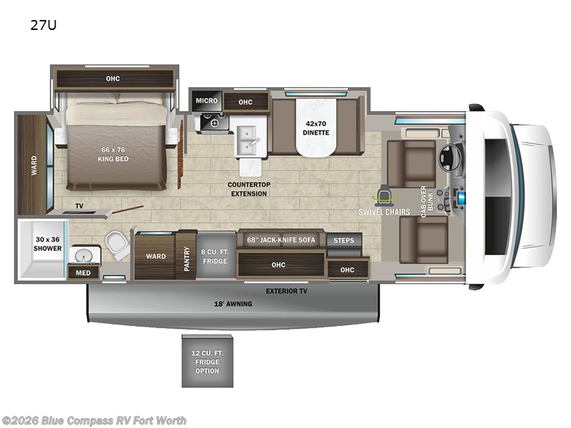 2023 Entegra Coach Esteem 27U - Used Class C For Sale by Blue Compass RV Fort Worth in Fort Worth, Texas features Slideout