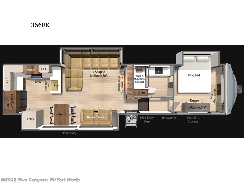2026 Dutchmen Denali 366RK - Used Fifth Wheel For Sale by Blue Compass RV Fort Worth in Fort Worth, Texas features Slideout