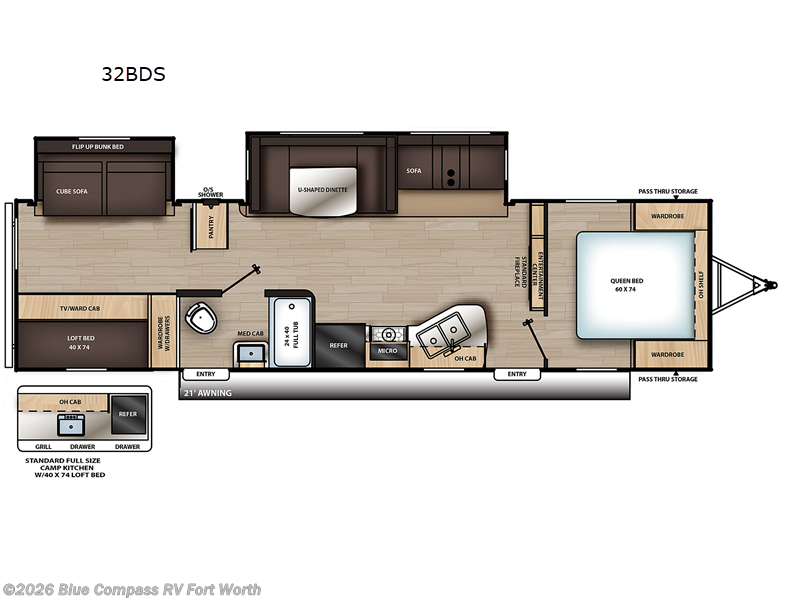 2023 Forest River Aurora 32BDS - Used Travel Trailer For Sale by Blue Compass RV Fort Worth in Fort Worth, Texas features Slideout