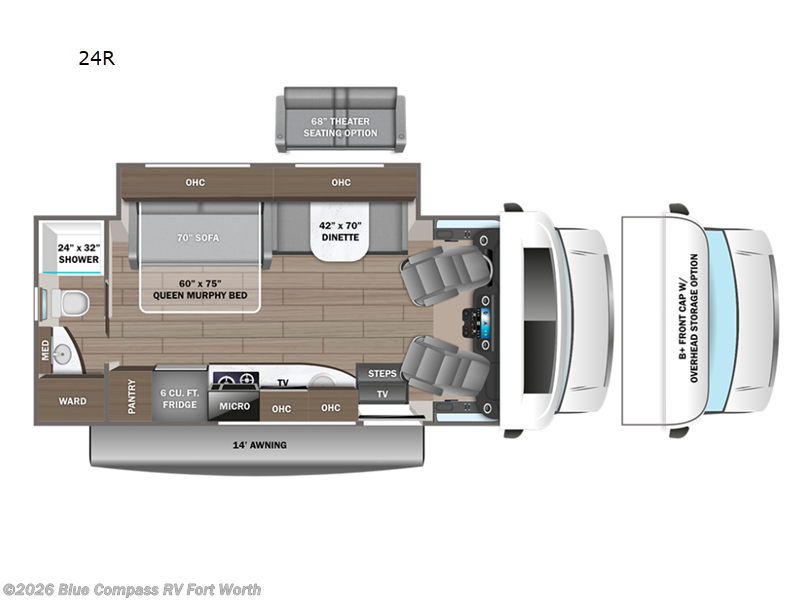 2025 Entegra Coach Qwest 24R - Used Class C For Sale by Blue Compass RV Fort Worth in Fort Worth, Texas features Slideout