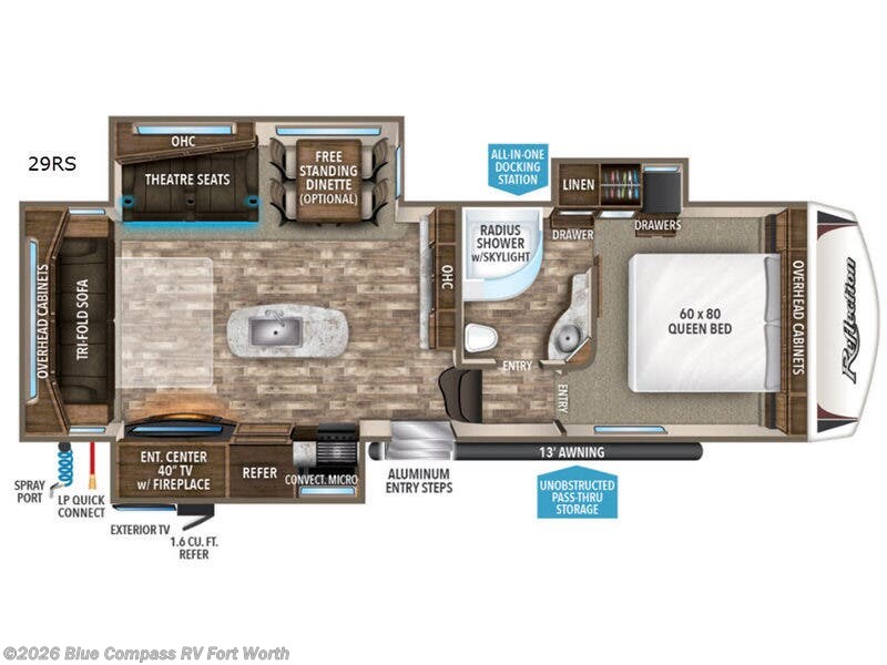 2019 Grand Design Reflection 29RS - Used Fifth Wheel For Sale by Blue Compass RV Fort Worth in Fort Worth, Texas features Slideout