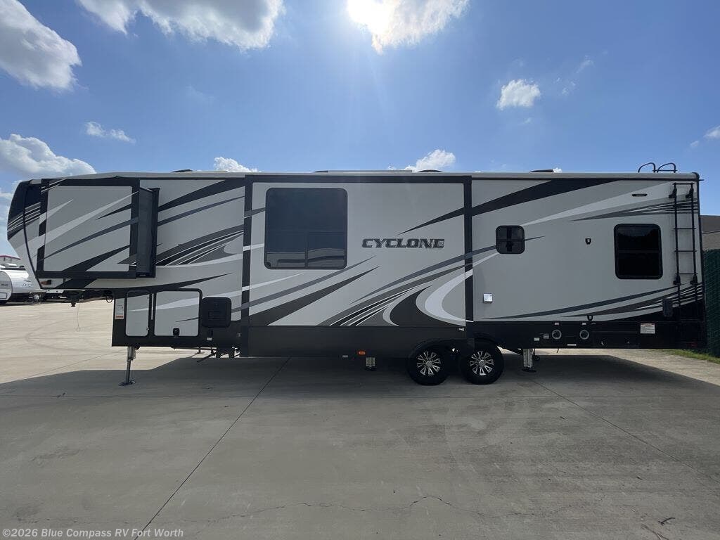 2018 Heartland Cyclone CY3600 - Used Toy Hauler For Sale by Blue Compass RV Fort Worth in Fort Worth, Texas features Slideout