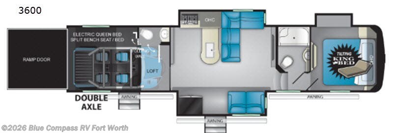 2018 Heartland Cyclone CY3600 - Used Toy Hauler For Sale by Blue Compass RV Fort Worth in Fort Worth, Texas features Slideout