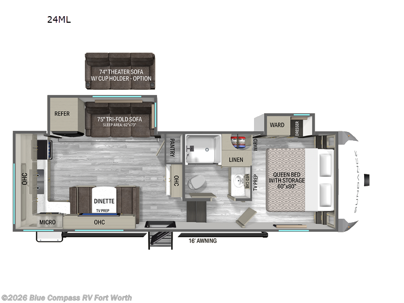 2027 Heartland Sundance 24ML - New Fifth Wheel For Sale by Blue Compass RV Fort Worth in Fort Worth, Texas features Slideout