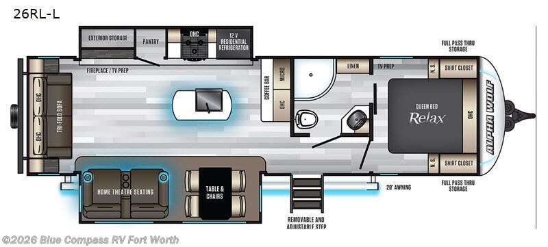 2020 Forest River Cherokee Alpha Wolf 26RL-L - Used Travel Trailer For Sale by Blue Compass RV Fort Worth in Fort Worth, Texas features Slideout