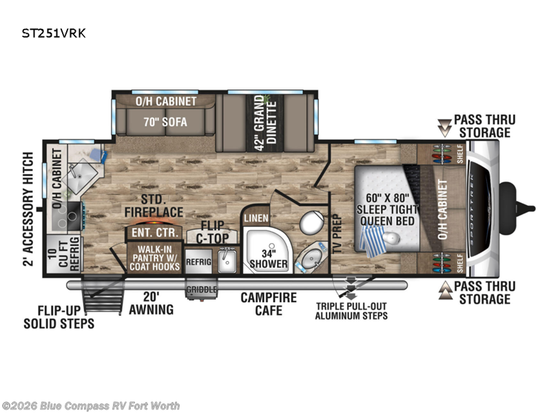 2022 Venture RV SportTrek ST251VRK - Used Travel Trailer For Sale by Blue Compass RV Fort Worth in Fort Worth, Texas features Slideout