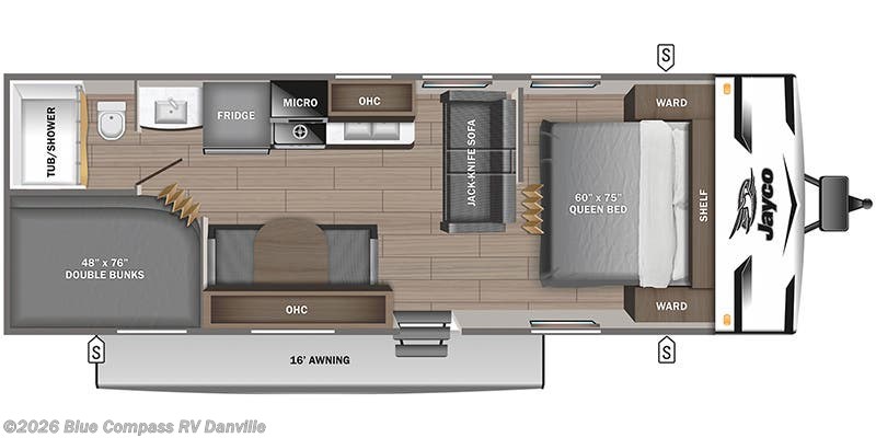 Floorplan of 2024 Jayco Jay Flight SLX 260BH