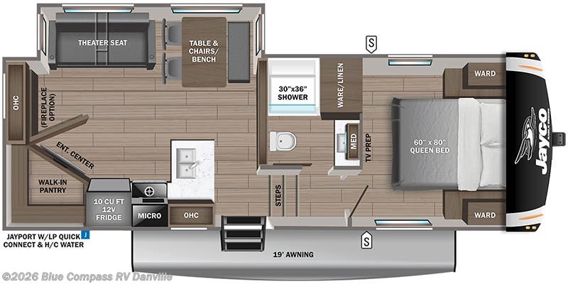 Floorplan of 2024 Jayco Eagle HT 26REC
