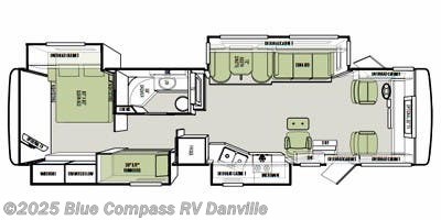 Floorplan of 2014 Tiffin Allegro 35 QBA