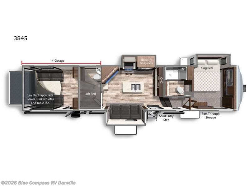 2022 Dutchmen Voltage 3845 - Used Toy Hauler For Sale by Blue Compass RV Danville in Ringgold, Virginia features Slideout