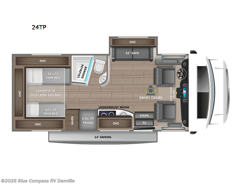 2023 Jayco Melbourne Prestige 24TP - Used Class C For Sale by Blue Compass RV Danville in Ringgold, Virginia features Slideout