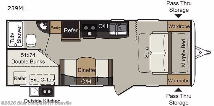2018 Keystone Passport 239ML Express - Used Travel Trailer For Sale by Blue Compass RV Danville in Ringgold, Virginia