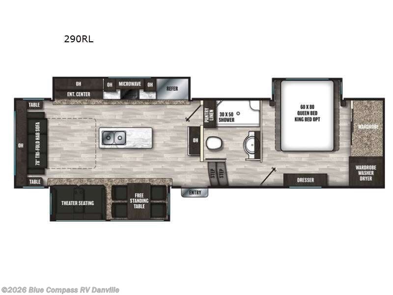 2021 Coachmen Brookstone 290RL - Used Fifth Wheel For Sale by Blue Compass RV Danville in Ringgold, Virginia features Slideout