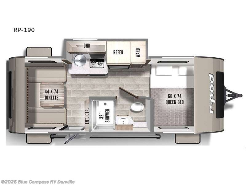 2022 Forest River R Pod RP-190 - Used Travel Trailer For Sale by Blue Compass RV Danville in Ringgold, Virginia features Slideout