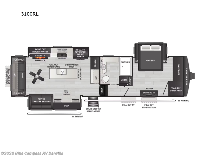 2026 Keystone Montana 3100RL - New Fifth Wheel For Sale by Blue Compass RV Danville in Ringgold, Virginia features Slideout