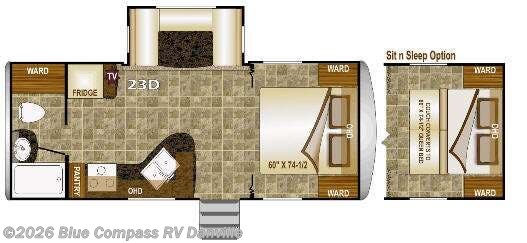 2013 Northwood Nash 23D - Used Travel Trailer For Sale by Blue Compass RV Danville in Ringgold, Virginia features Slideout