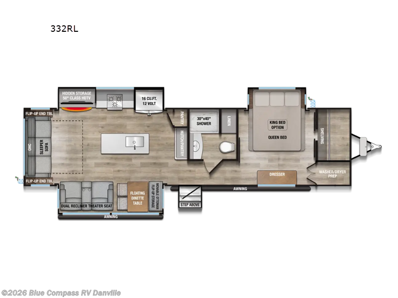 2027 Alliance RV Avenue 332RL - New Travel Trailer For Sale by Blue Compass RV Danville in Ringgold, Virginia features Slideout