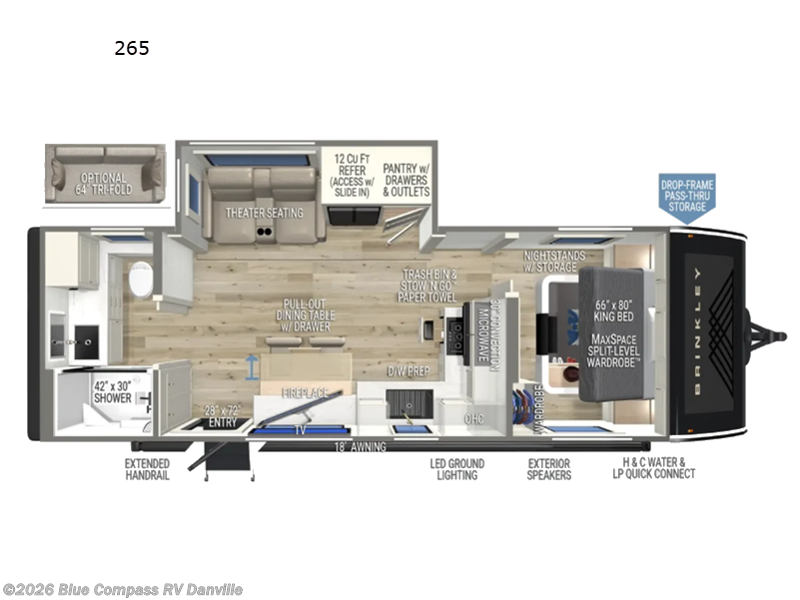 2027 Brinkley RV Model I 265 - New Travel Trailer For Sale by Blue Compass RV Danville in Ringgold, Virginia features Slideout