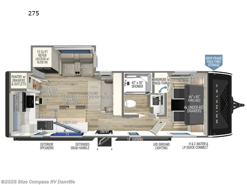 2027 Brinkley RV Model I 275 - New Travel Trailer For Sale by Blue Compass RV Danville in Ringgold, Virginia features Slideout