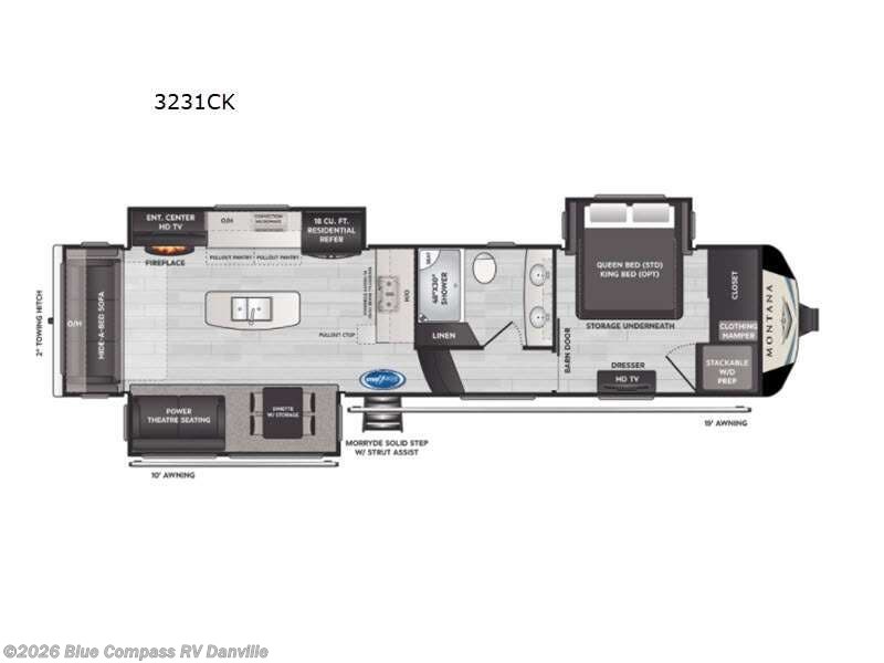 2021 Keystone Montana 3231CK - Used Fifth Wheel For Sale by Blue Compass RV Danville in Ringgold, Virginia features Slideout