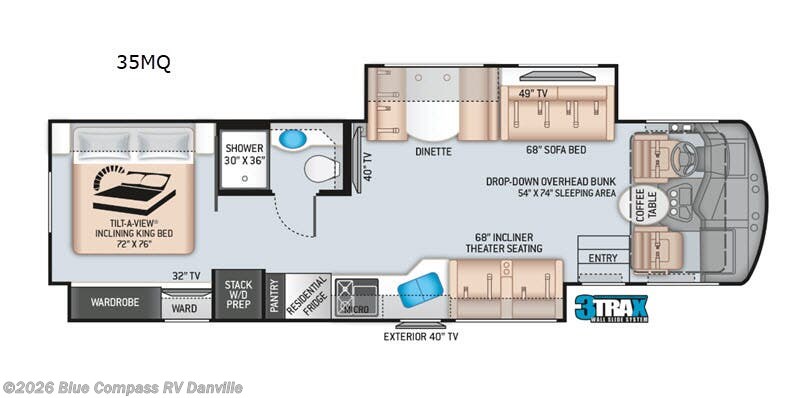 2020 Thor Motor Coach Challenger 35MQ - Used Class A For Sale by Blue Compass RV Danville in Ringgold, Virginia features Slideout