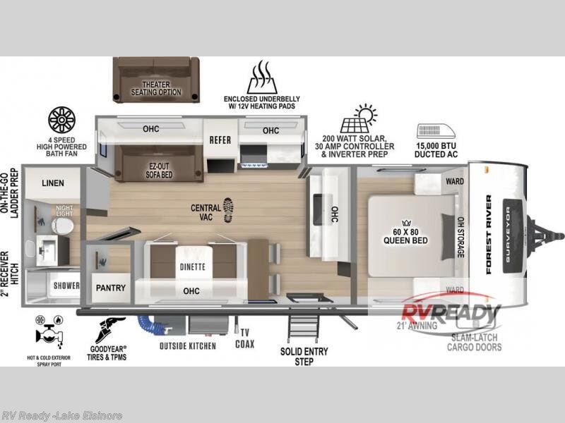 2026 Forest River Surveyor Legend 265RBLE - New Travel Trailer For Sale by RV Ready in Lake Elsinore, California features Slideout