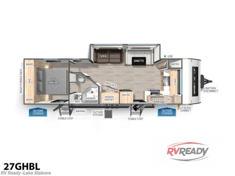2026 Cherokee Grey Wolf Black Label 27GHBL by Forest River from RV Ready in Lake Elsinore, California