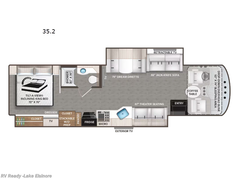 2023 Thor Motor Coach Miramar 35.2 - Used Class A For Sale by RV Ready in Lake Elsinore, California features Slideout