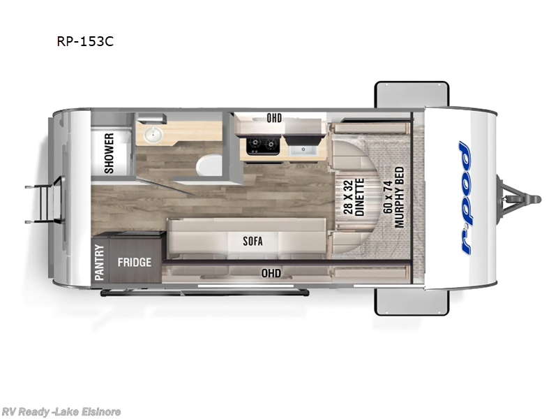 2024 Forest River R Pod RP-153C - Used Travel Trailer For Sale by RV Ready in Lake Elsinore, California