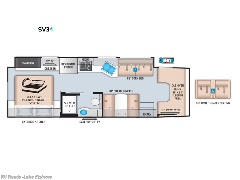 2022 Thor Motor Coach Omni SV34 - Used Super C For Sale by RV Ready in Lake Elsinore, California features Slideout