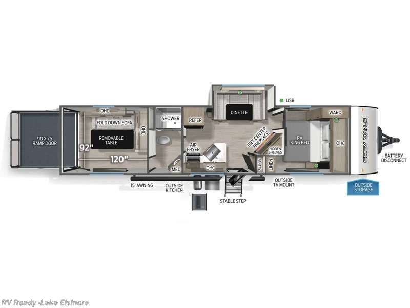 2026 Forest River Cherokee Grey Wolf 28RRTBL - New Travel Trailer For Sale by RV Ready in Lake Elsinore, California features Slideout