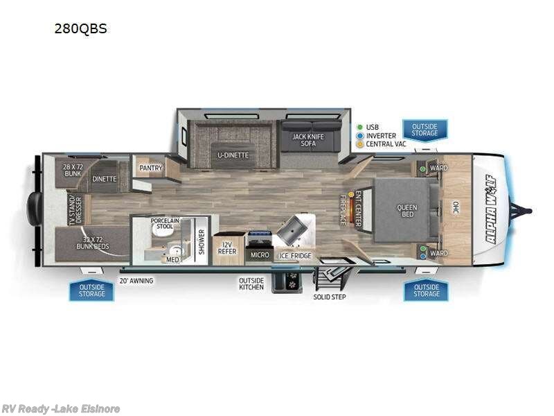 2024 Forest River Cherokee Alpha Wolf 280QBS - Used Travel Trailer For Sale by RV Ready in Lake Elsinore, California features Slideout