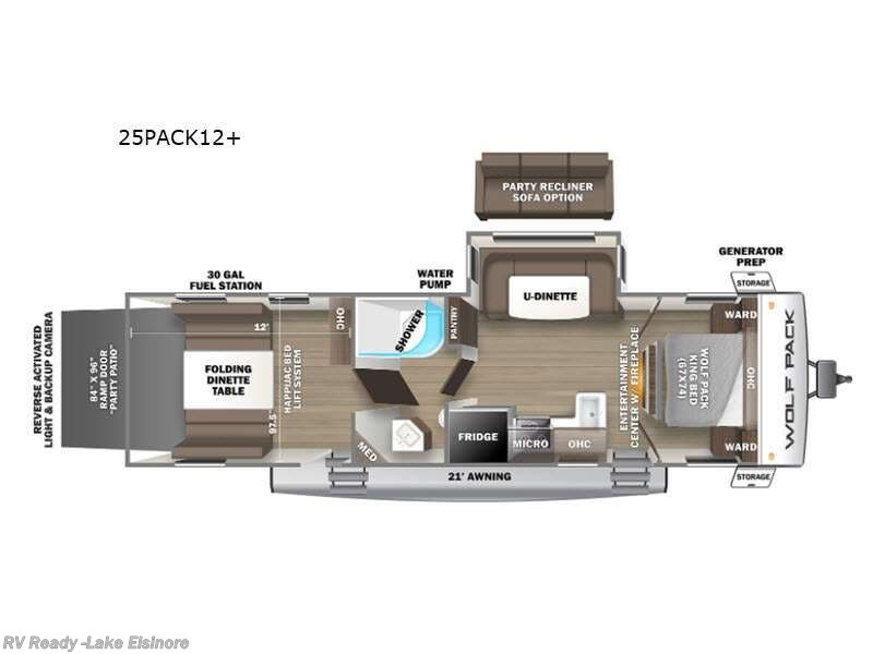 2022 Forest River Cherokee Wolf Pack 25PACK12+ - Used Toy Hauler For Sale by RV Ready in Lake Elsinore, California features Slideout